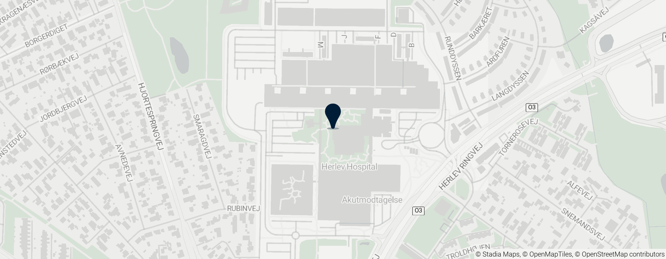 Map of Herlev Hospital