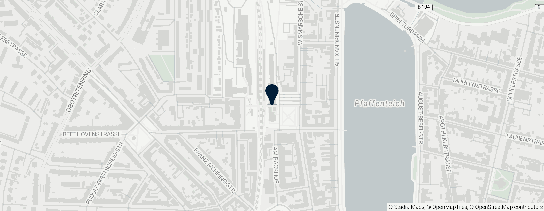 Map of Schwerin Hauptbahnhof