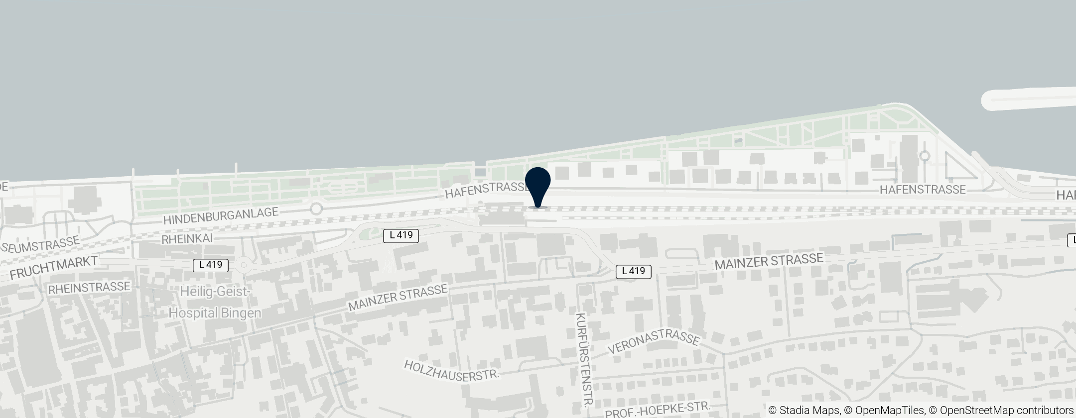 Map of Bingen Stadt station