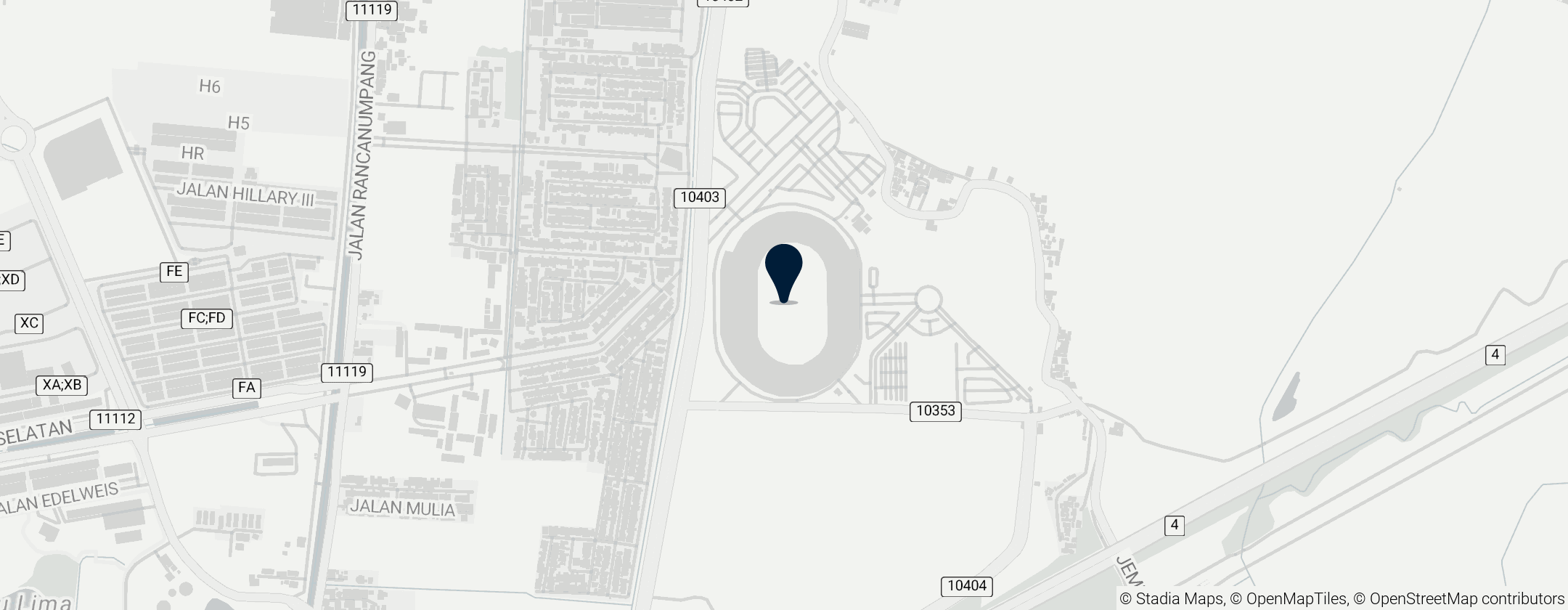 Map of Gelora Bandung Lautan Api Stadium