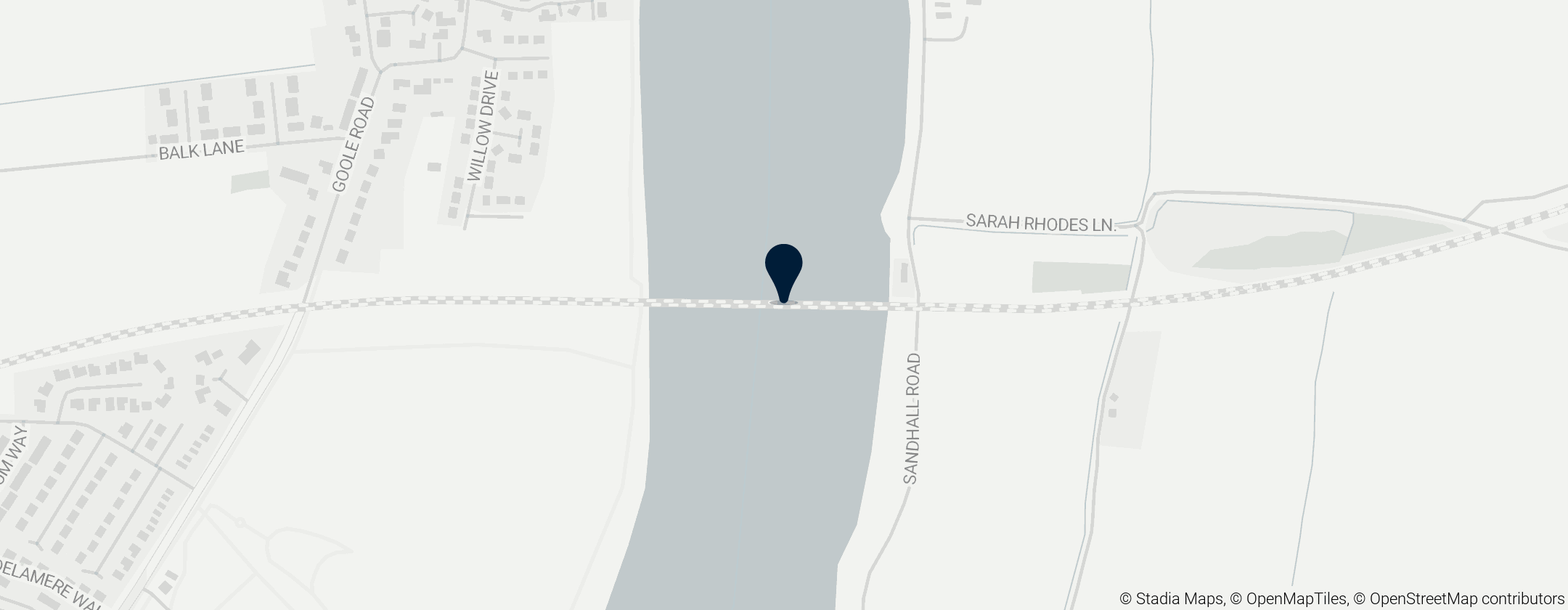 Map of Goole railway swing bridge