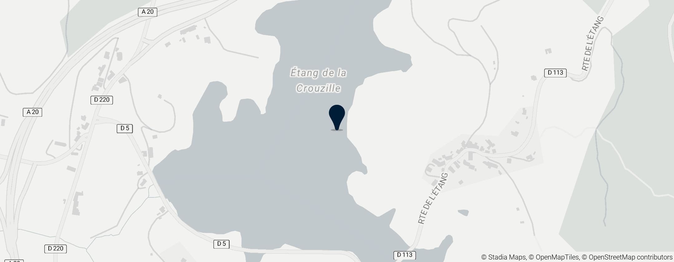 Map of Étang de la Crouzille