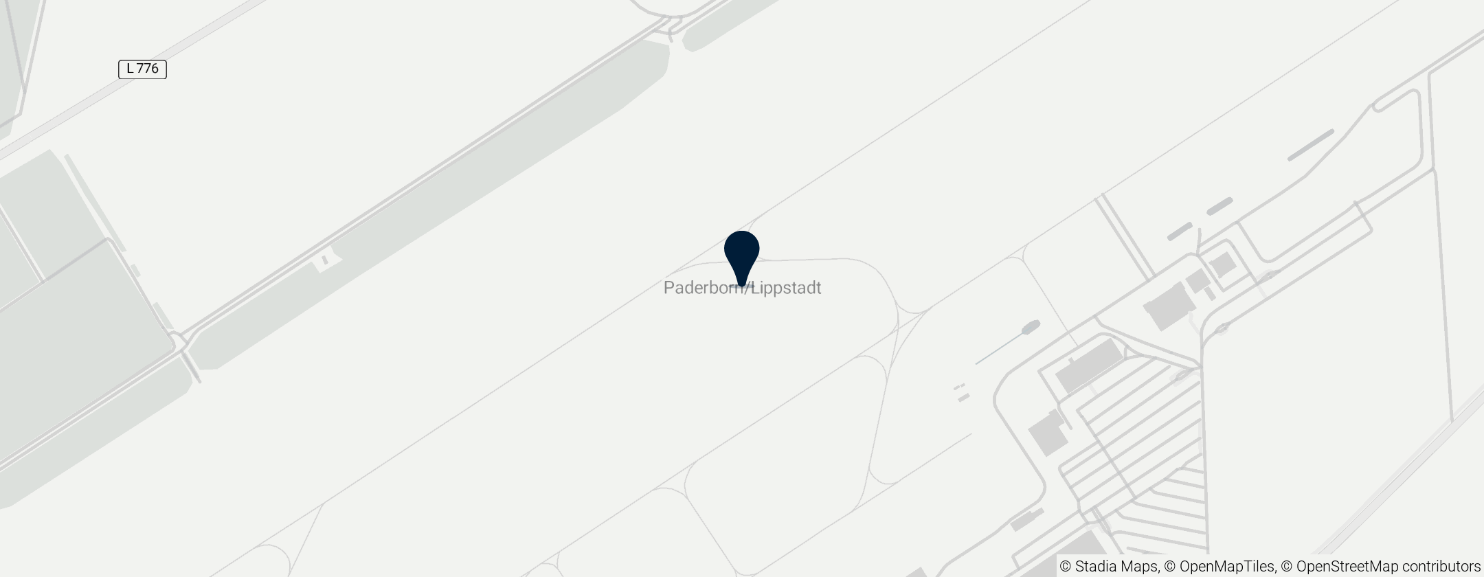 Map of 帕德博恩/利普施塔特机场