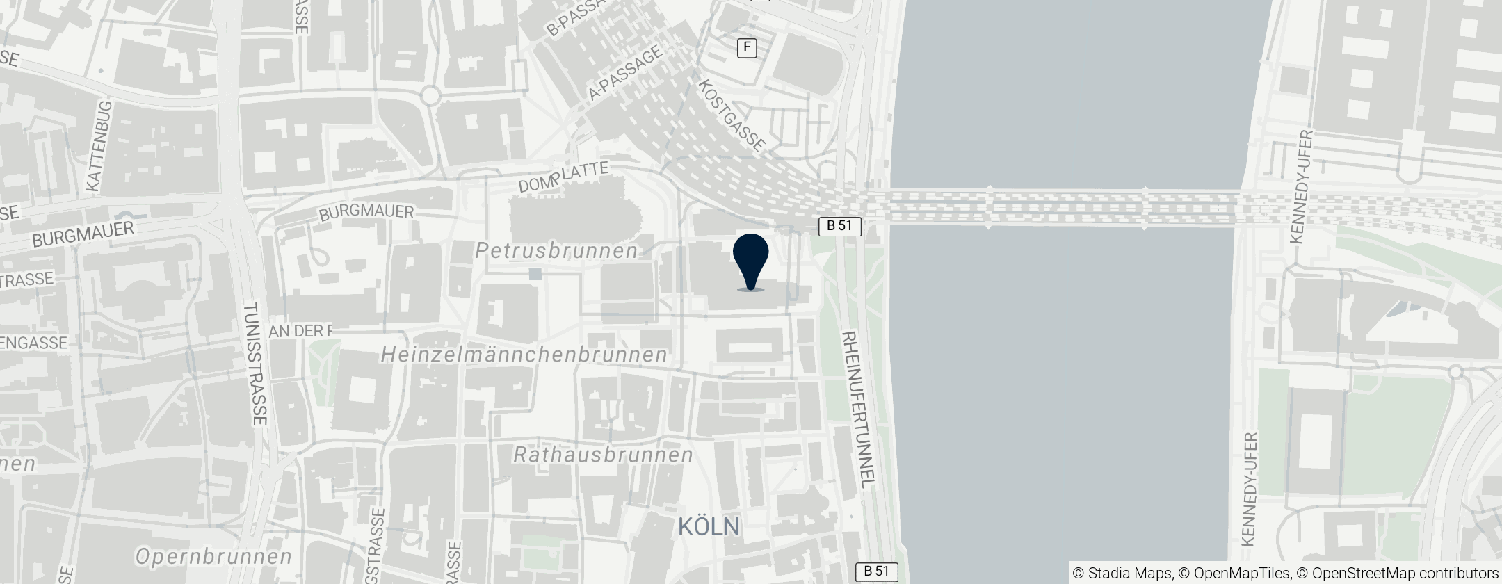 Map of Cologne Philharmonic Hall