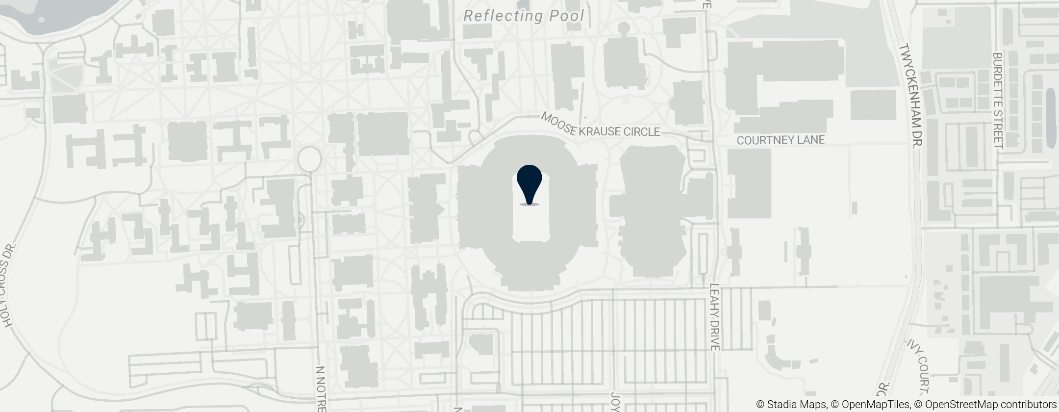 Map of Notre Dame Stadium