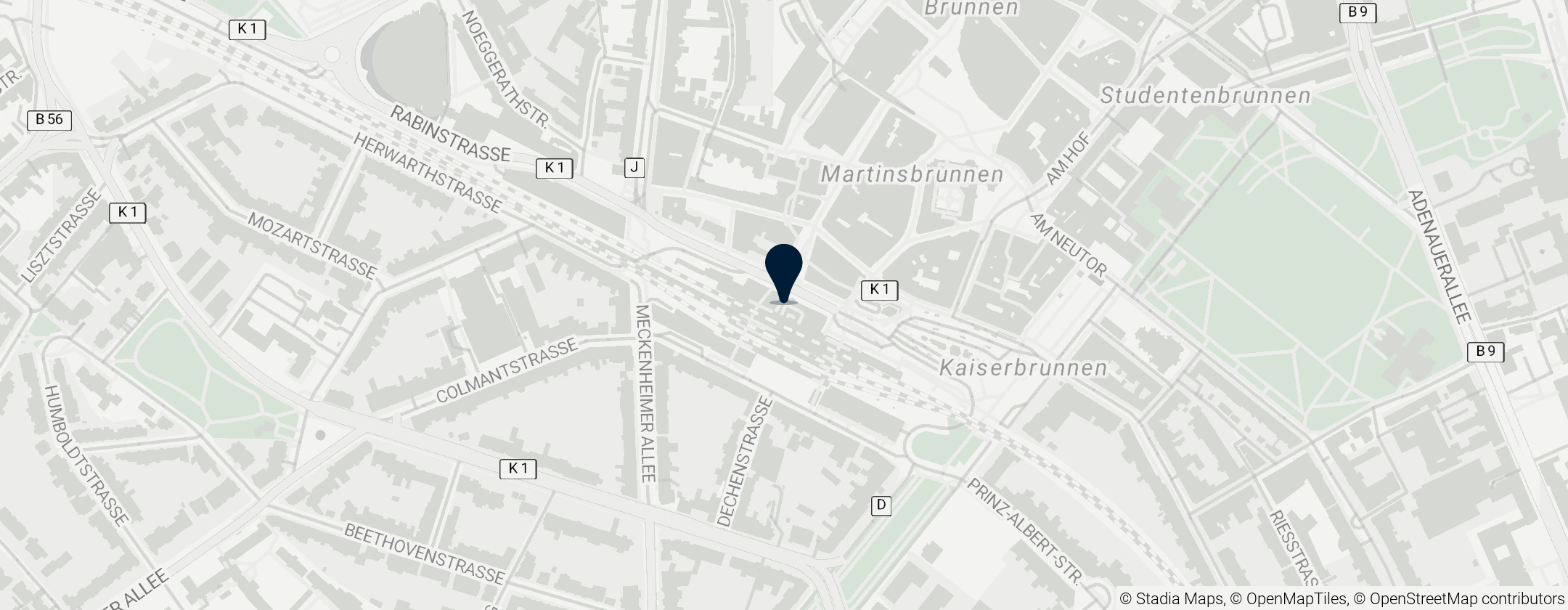 Map of Bonn Hauptbahnhof