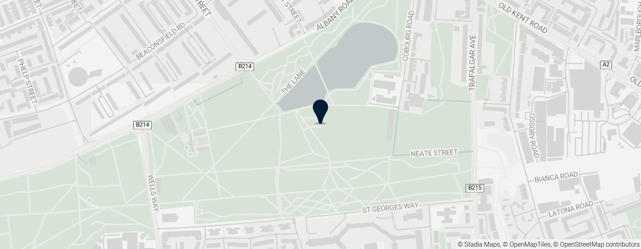 Map of Burgess Park