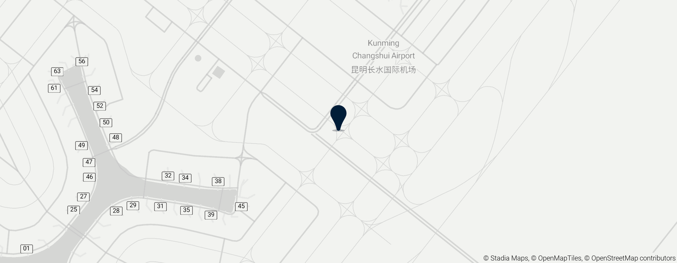 Map of Aeroporto Internazionale di Kunming-Changshui