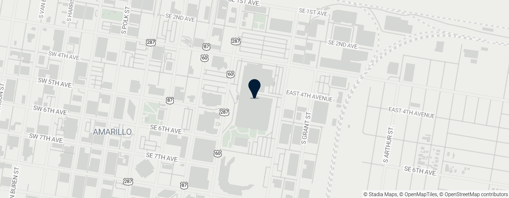 Map of Amarillo Civic Center