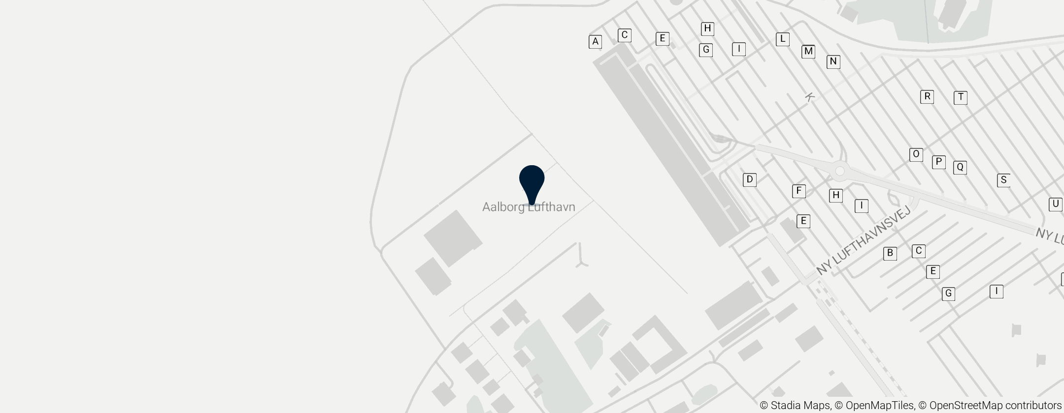 Map of Aeropuerto de Aalborg