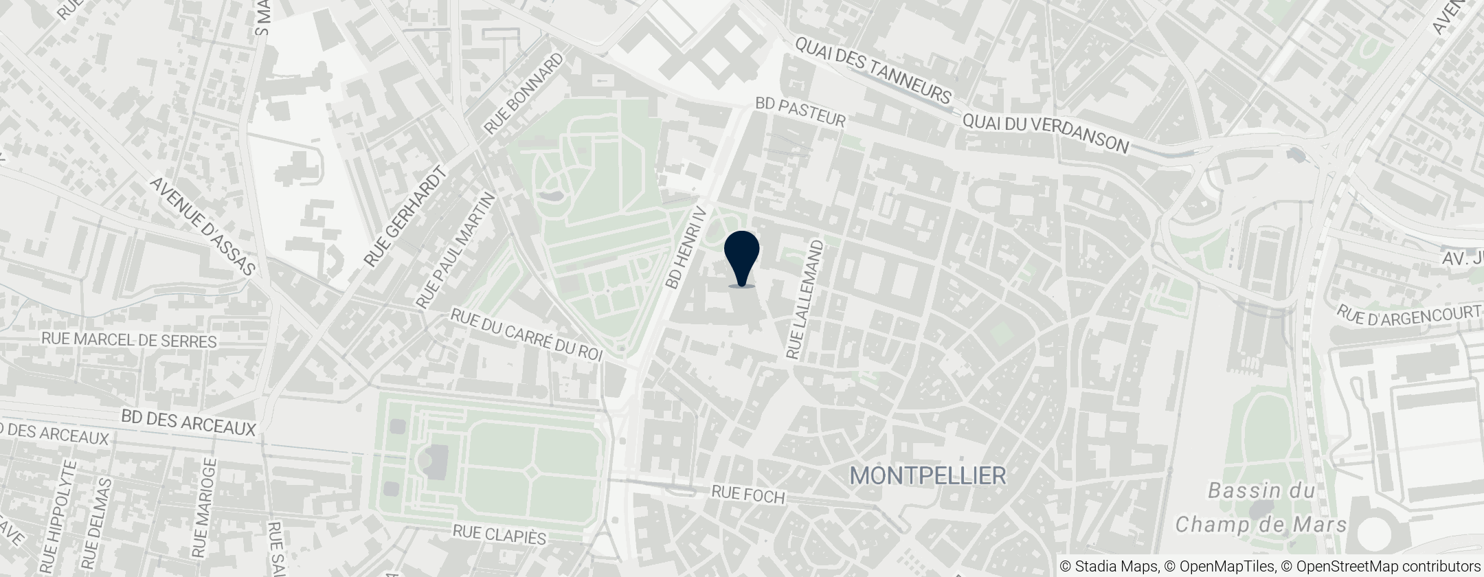 Map of Montpellier Cathedral