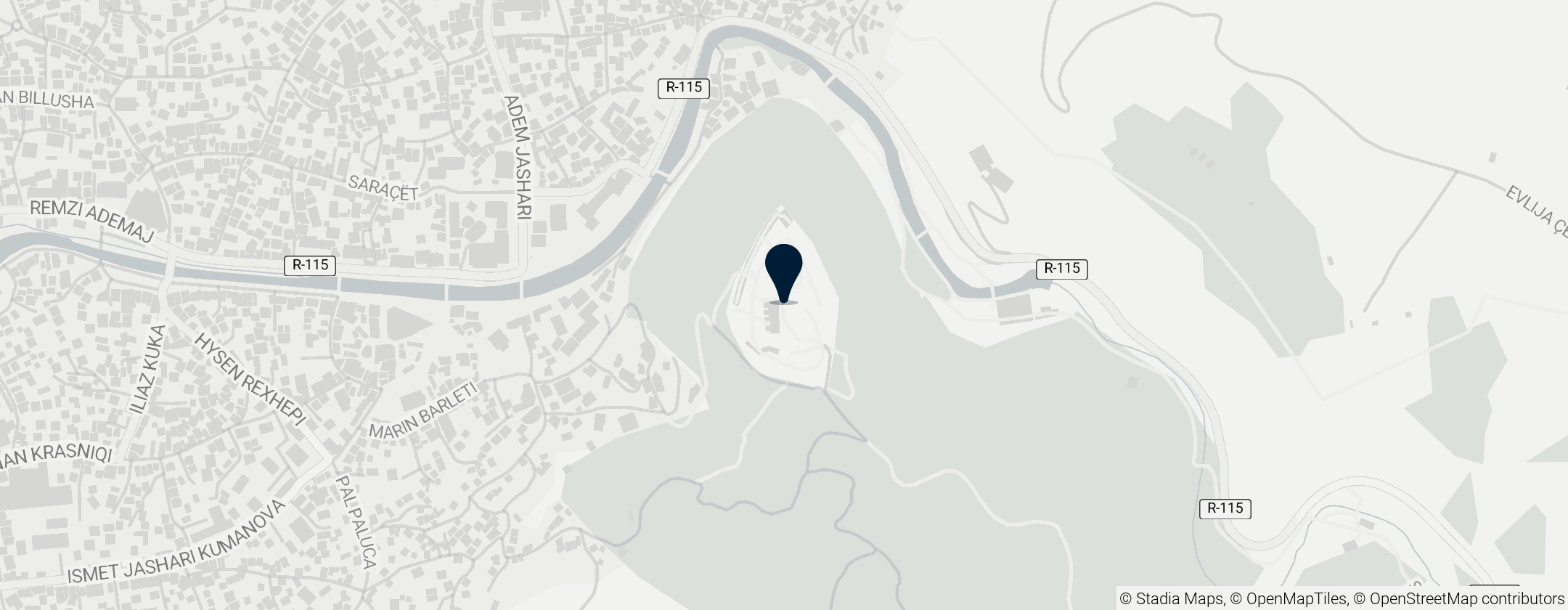 Map of Fortress of Prizren