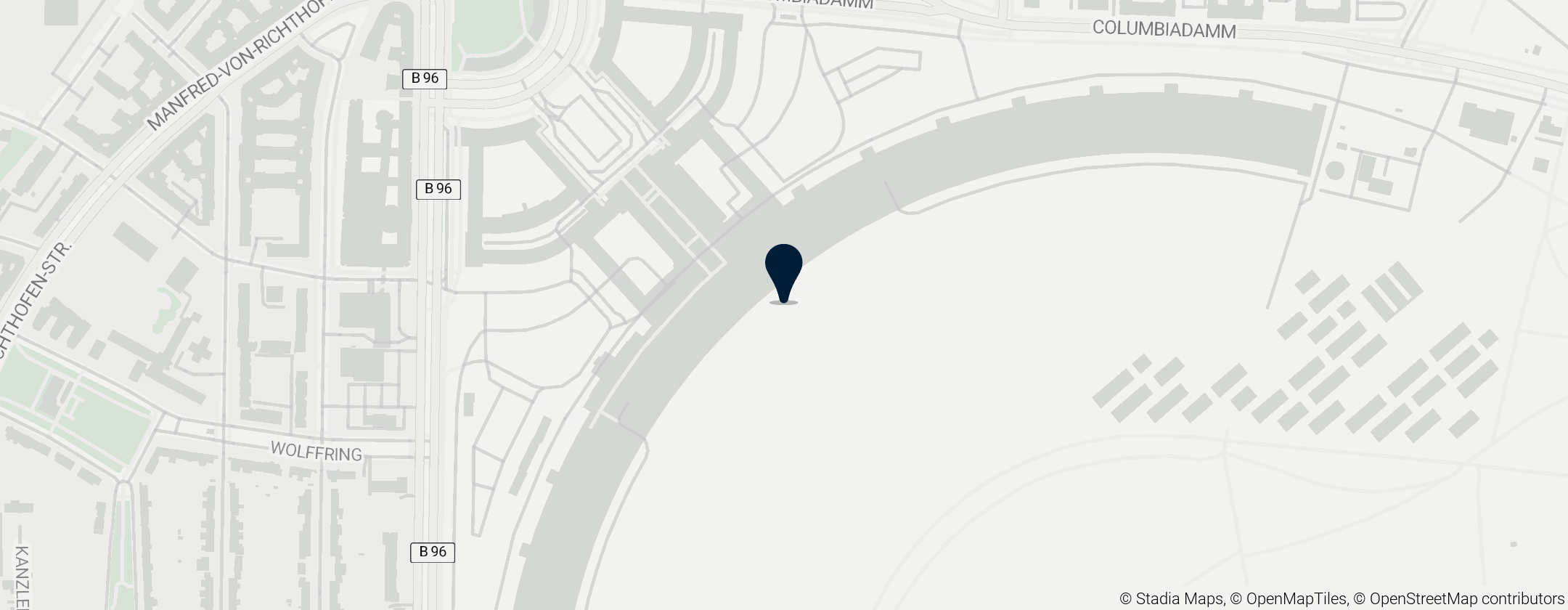 Map of Berlin Tempelhof Airport