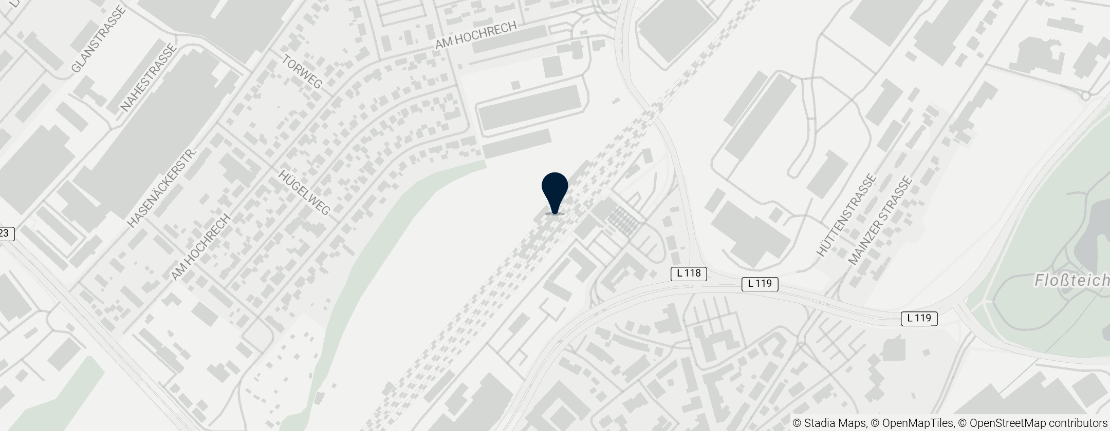 Map of Homburg (Saar) Hauptbahnhof