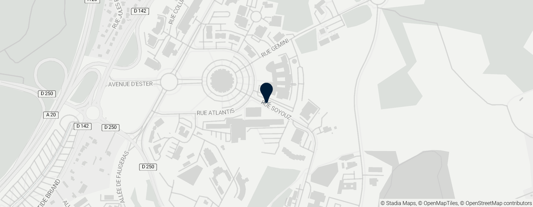 Map of ENSIL-ENSCI Limoges