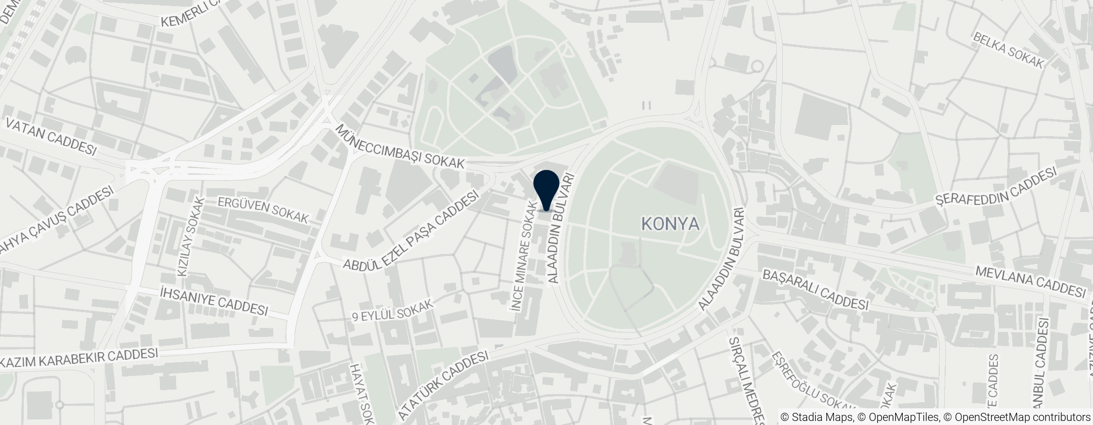 Map of Ince Minare Museum