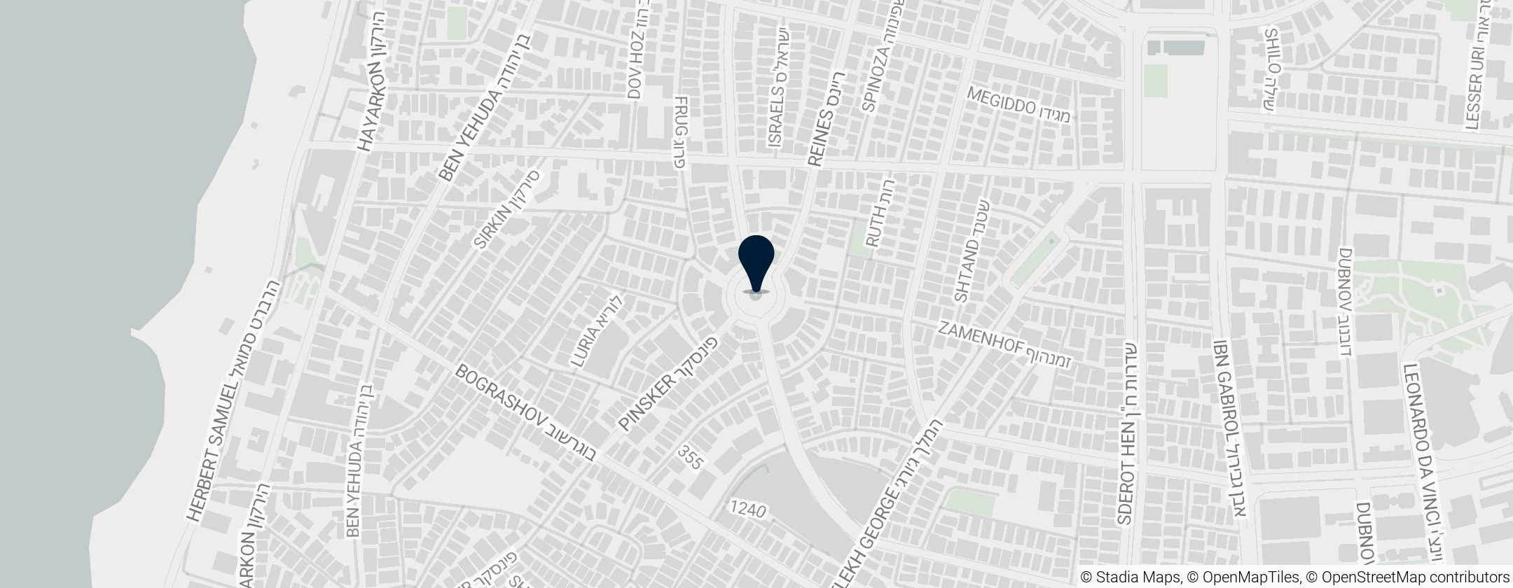 Map of Dizengoff Square (tsina)