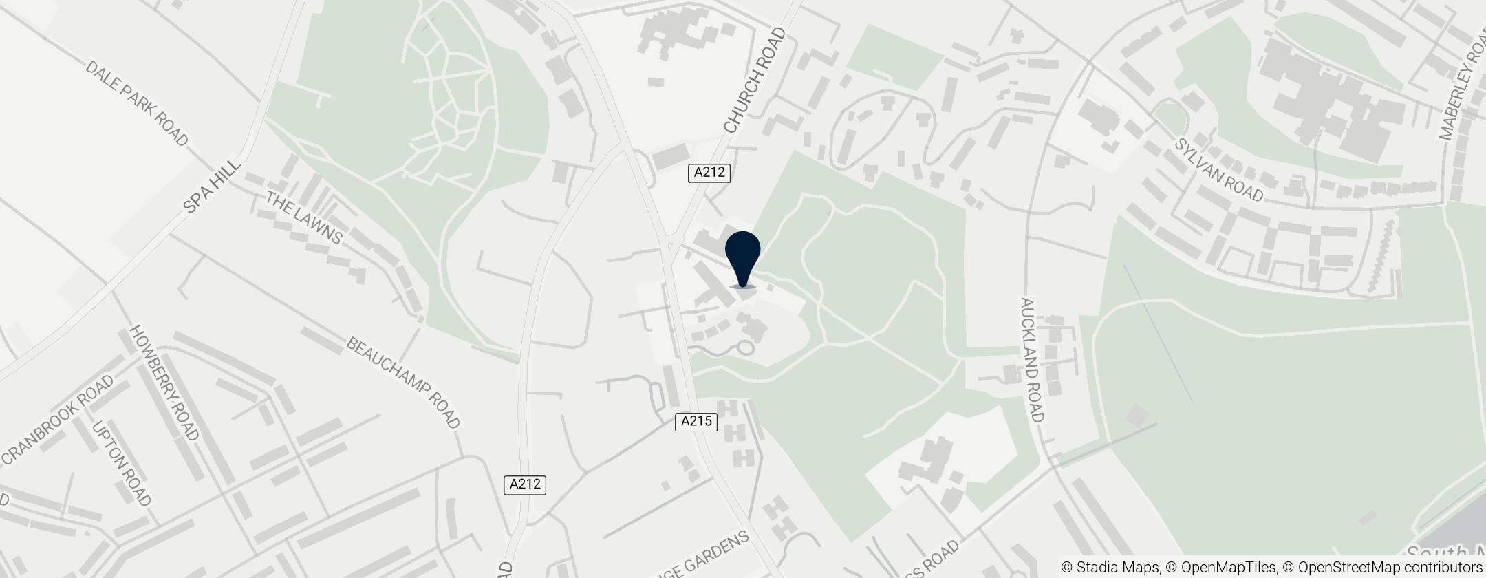 Map of Croydon transmitting station