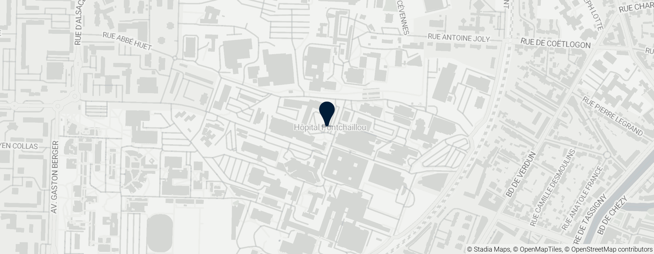 Map of Rennes University Hospital