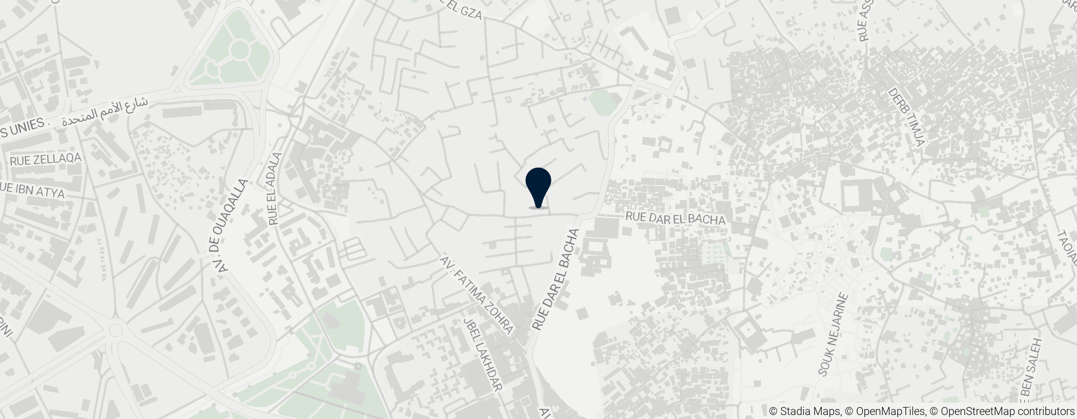 Map of Rue Dar el Bacha