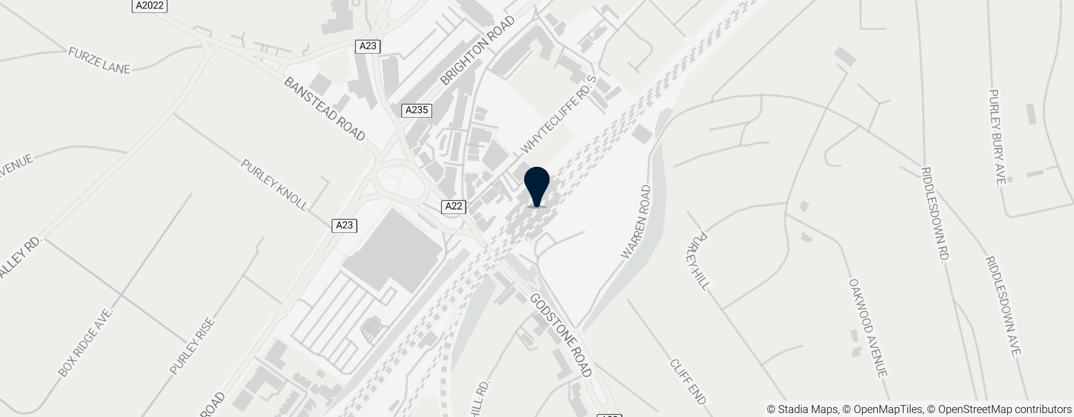 Map of Station Purley