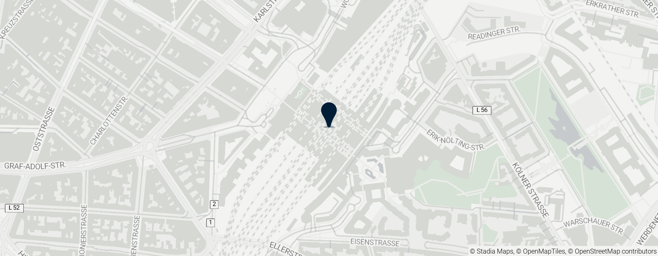 Map of Düsseldorf Hauptbahnhof