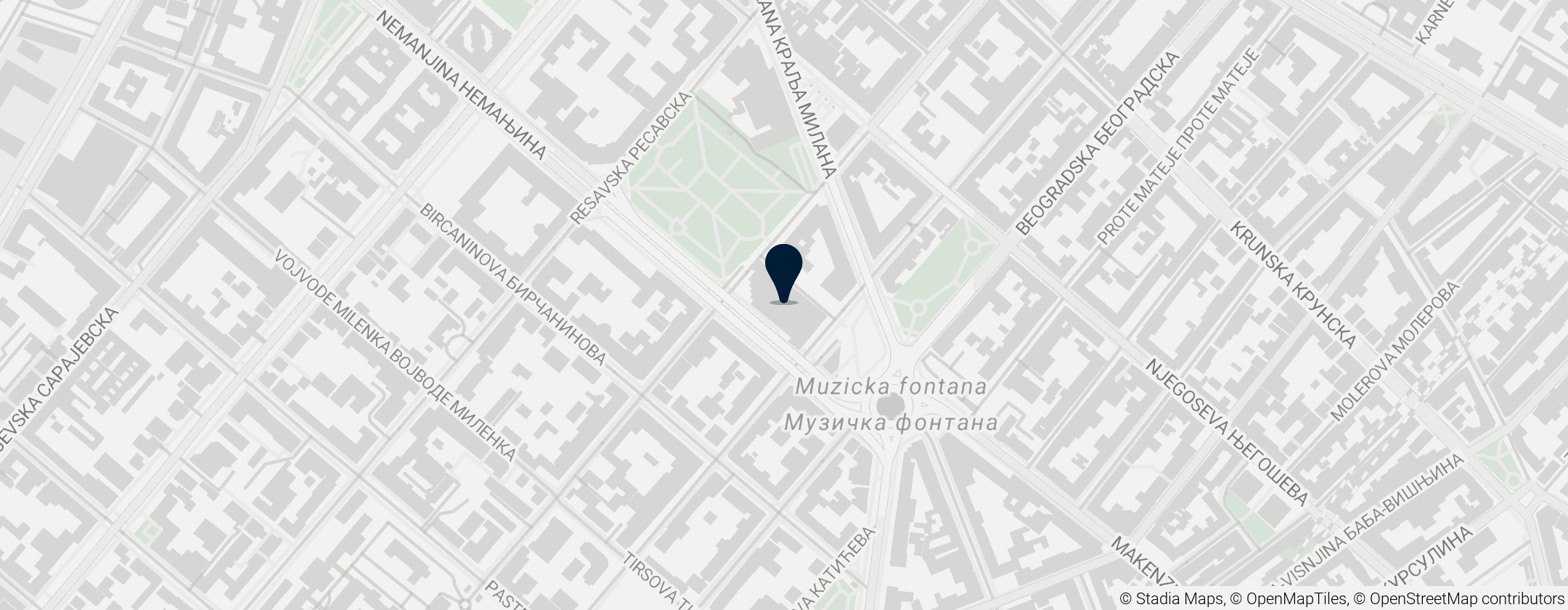 Map of Народный банк Сербии