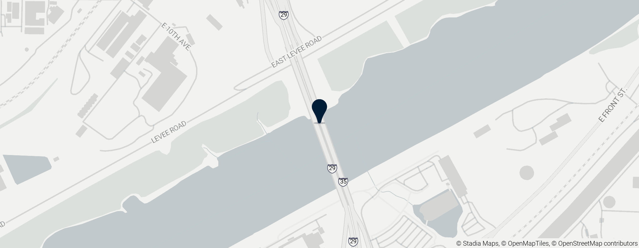 Map of Christopher S. Bond Bridge