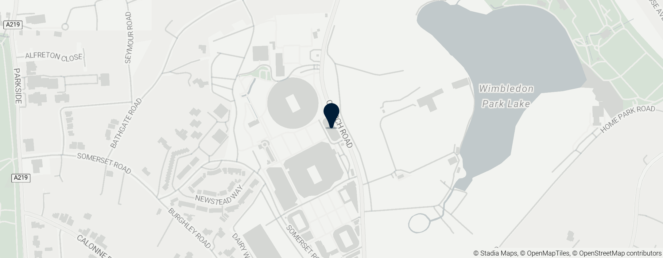 Map of Wimbledon Lawn Tennis Museum