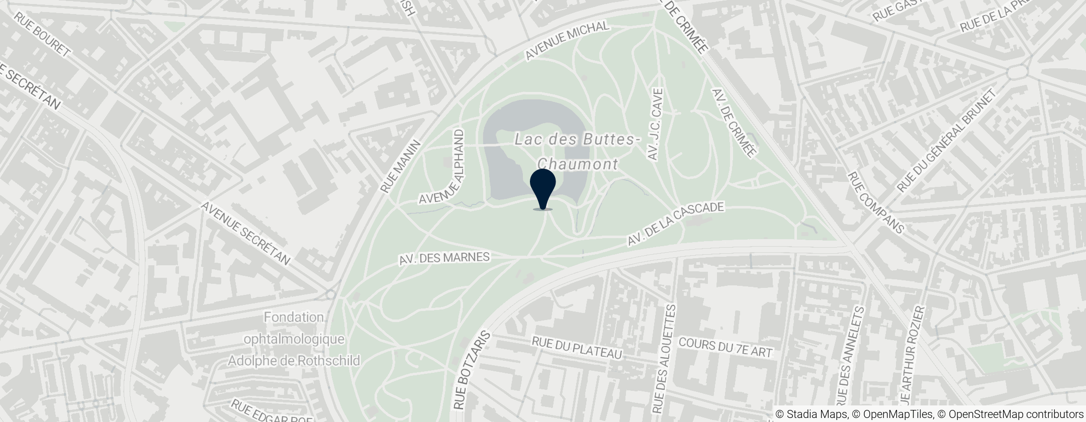 Map of Parc des Buttes Chaumont