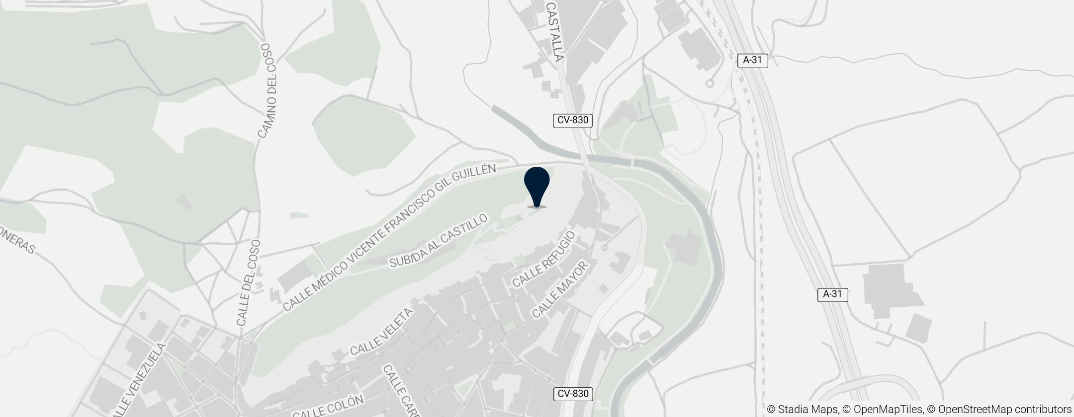 Map of Castelo de Sax