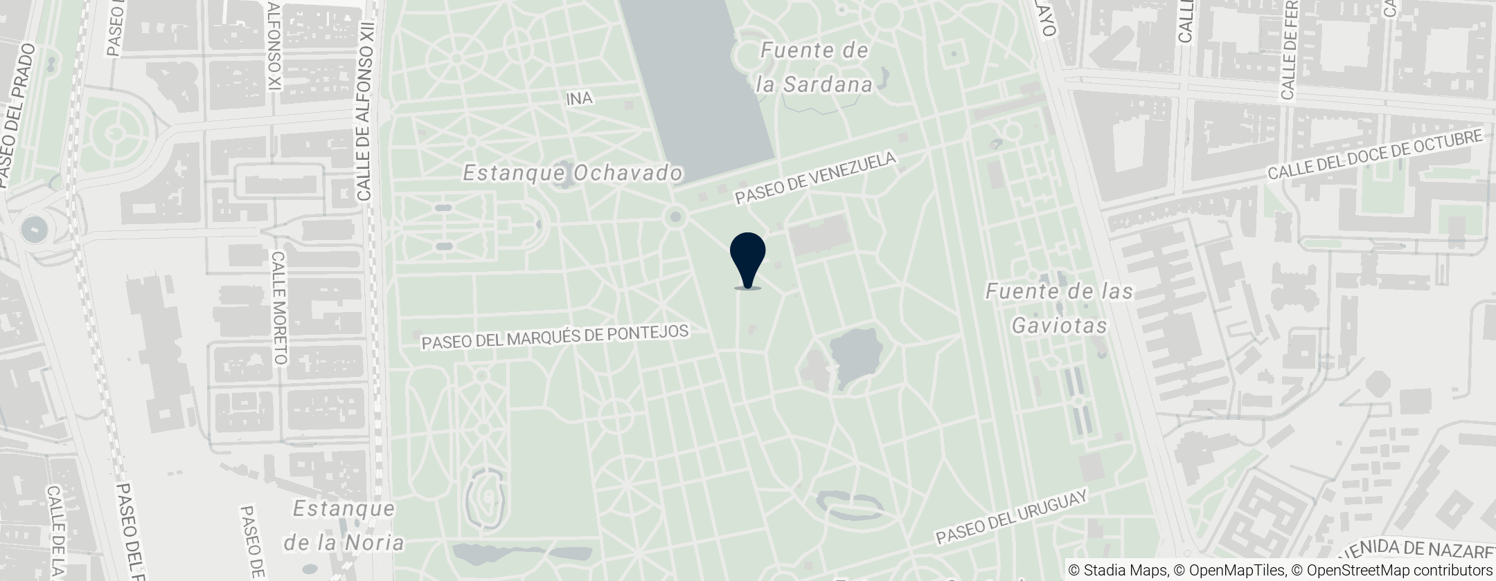 Map of El Retiro Park