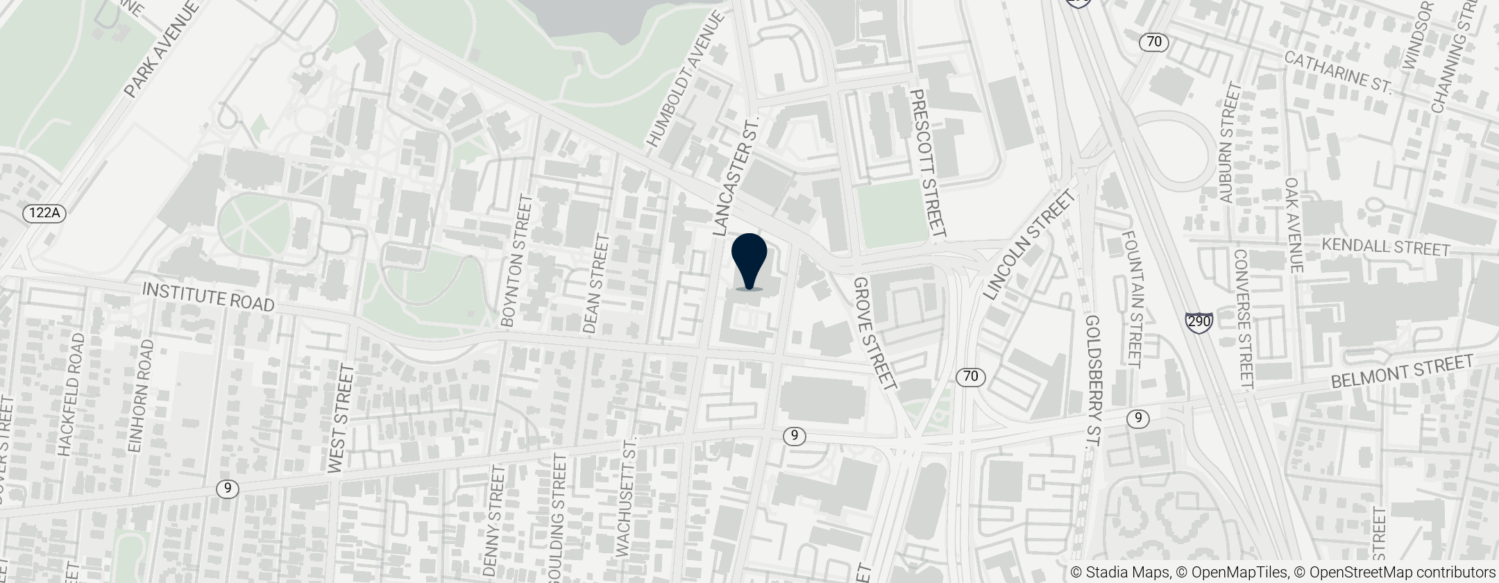 Map of Worcester Art Museum