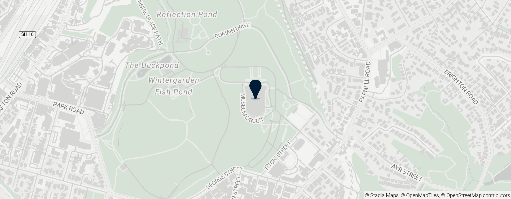 Map of Auckland War Memorial Museum