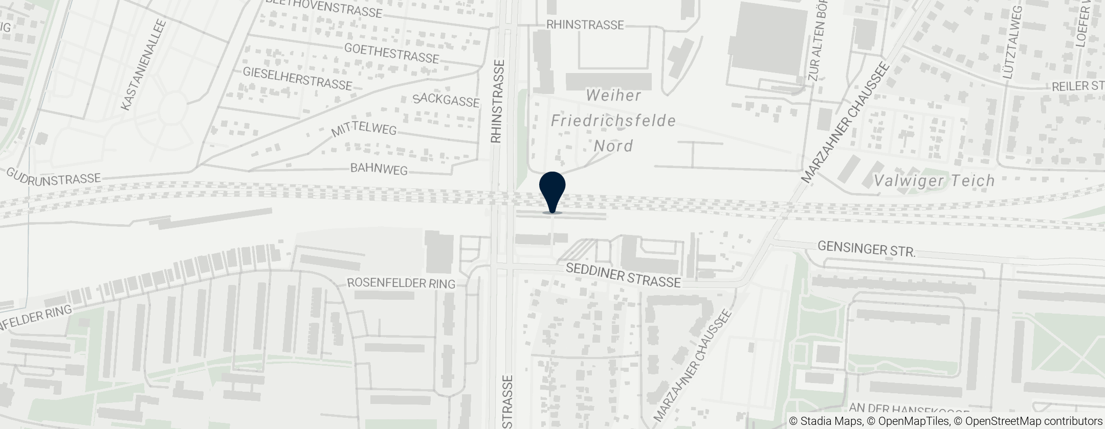 Map of Gare de Berlin-Friedrichsfelde-Est