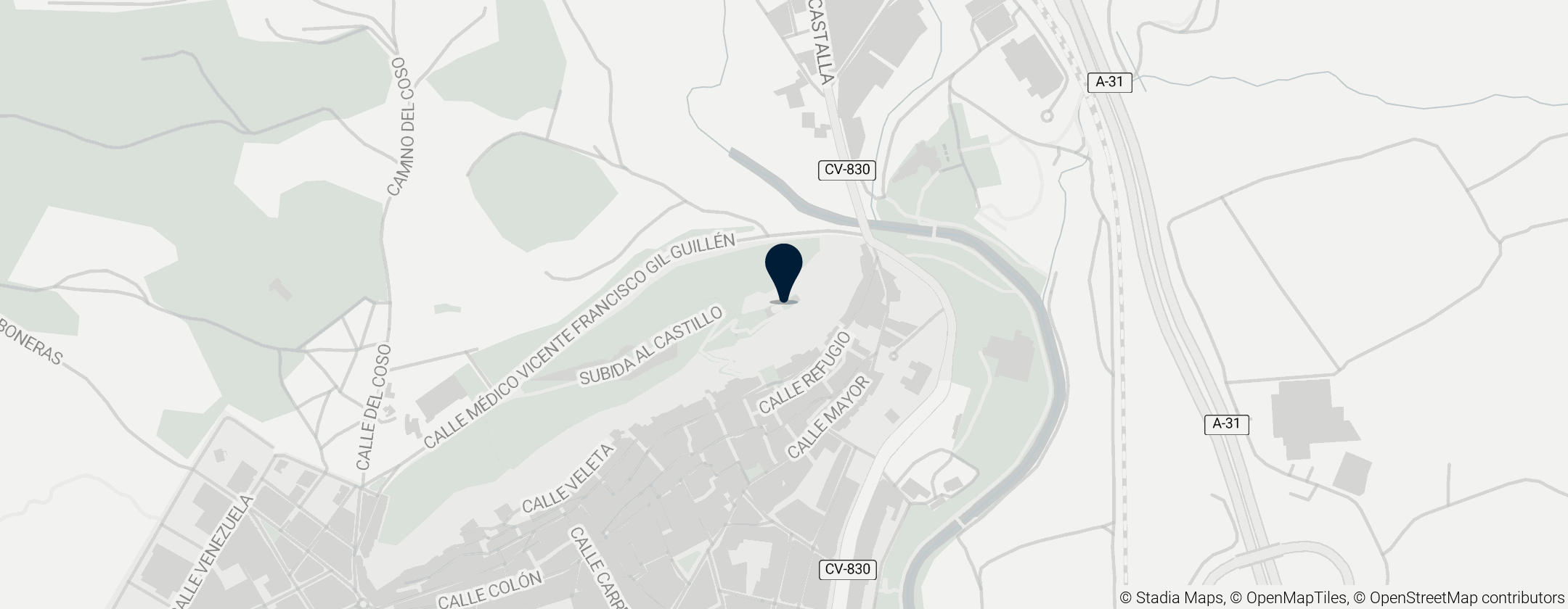 Map of Castelo de Sax