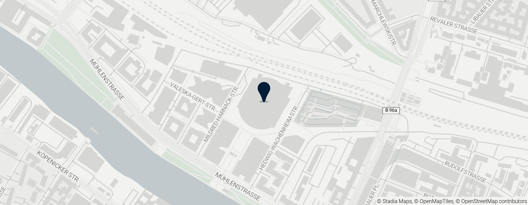 Map of Mercedes-Benz Arena Berlin