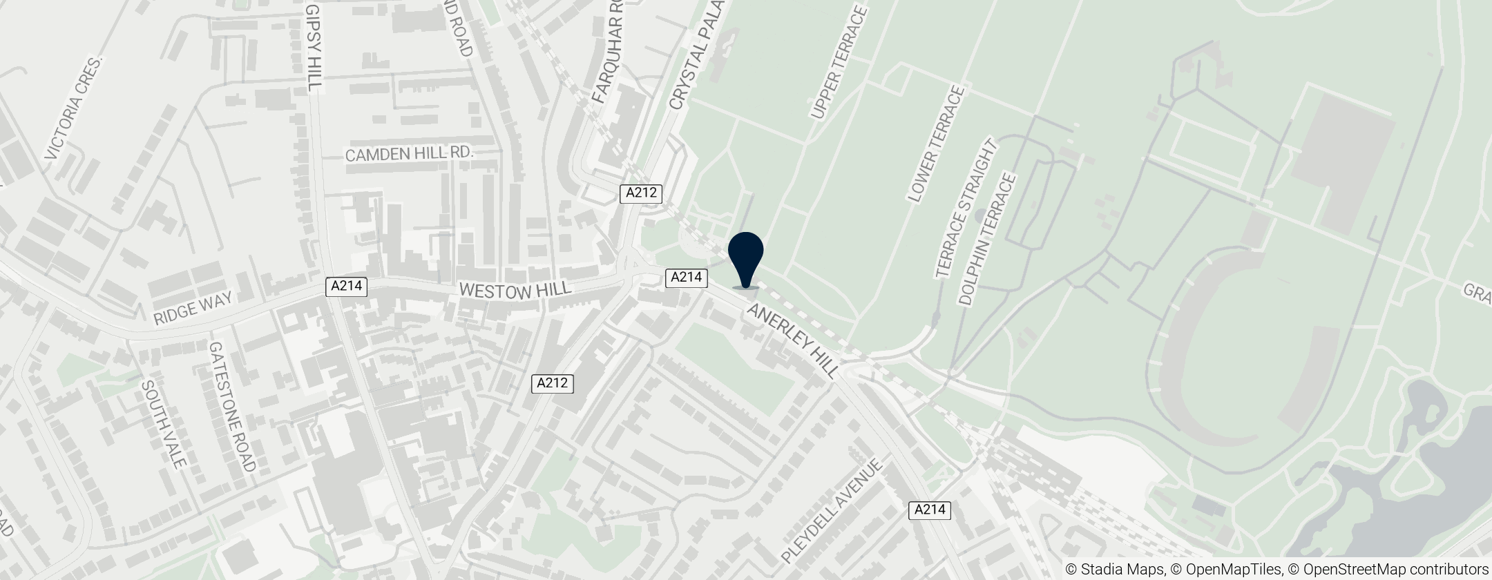 Map of Crystal Palace