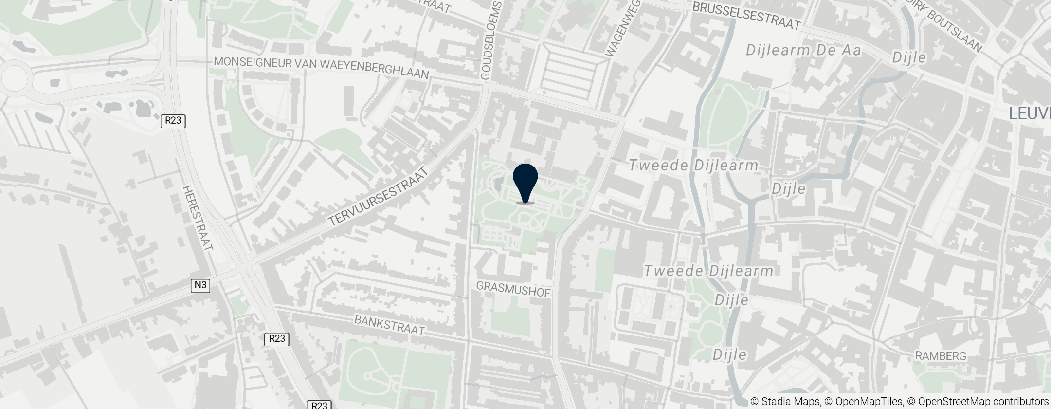 Map of Hortus Botanicus Lovaniensis