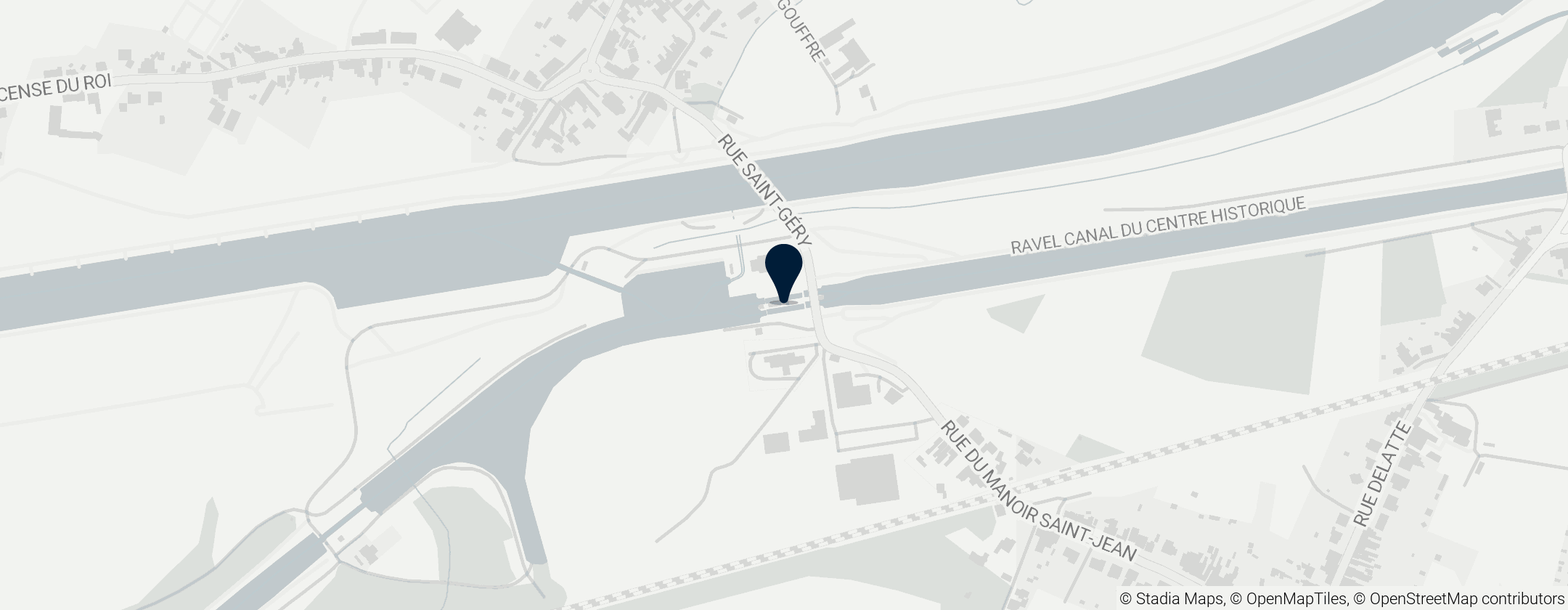 Map of Boat Lifts on the Canal du Centre