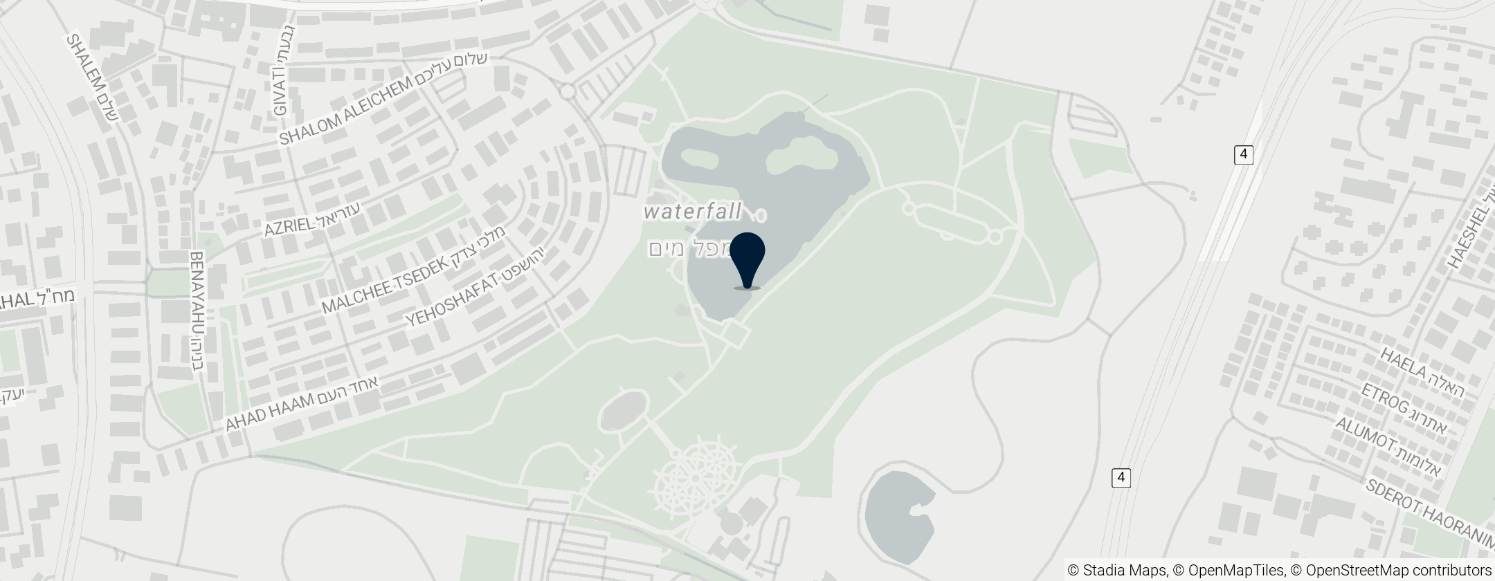 Map of HaPark HaLeumi