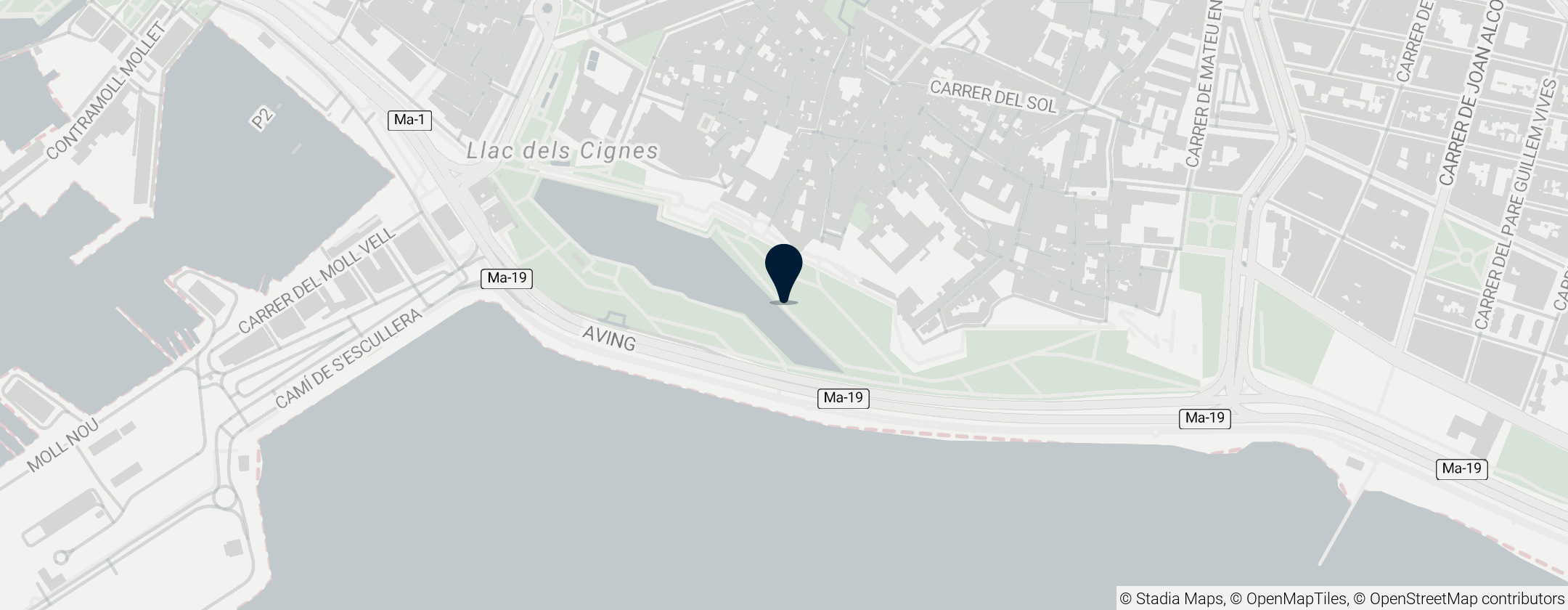 Map of Parc de la Mar