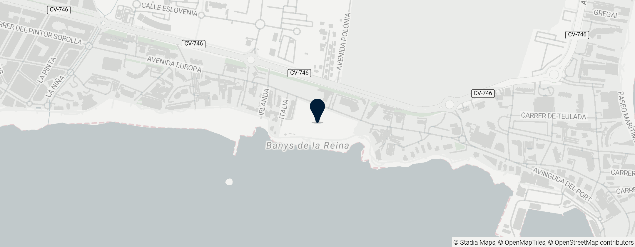 Map of Baños de la Reina