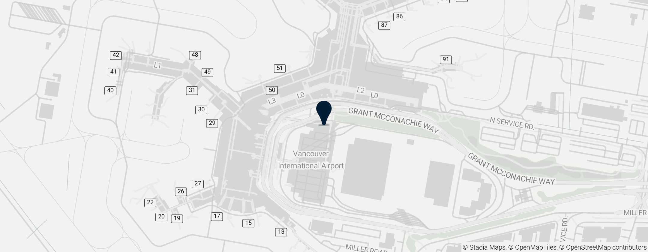 Map of YVR—Airport