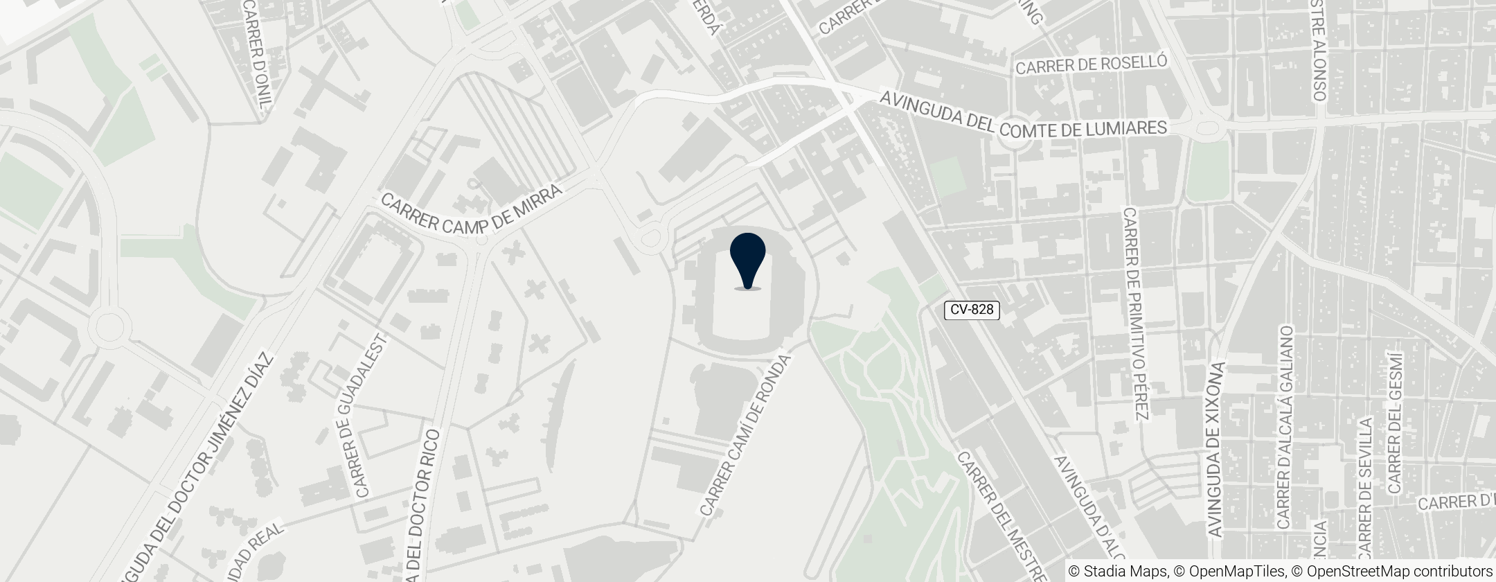 Map of Estadio José Rico Pérez