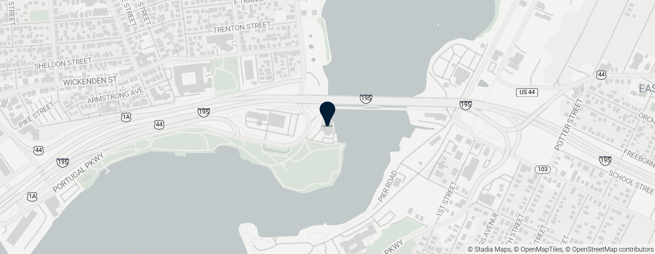 Map of Brown University men's rowing