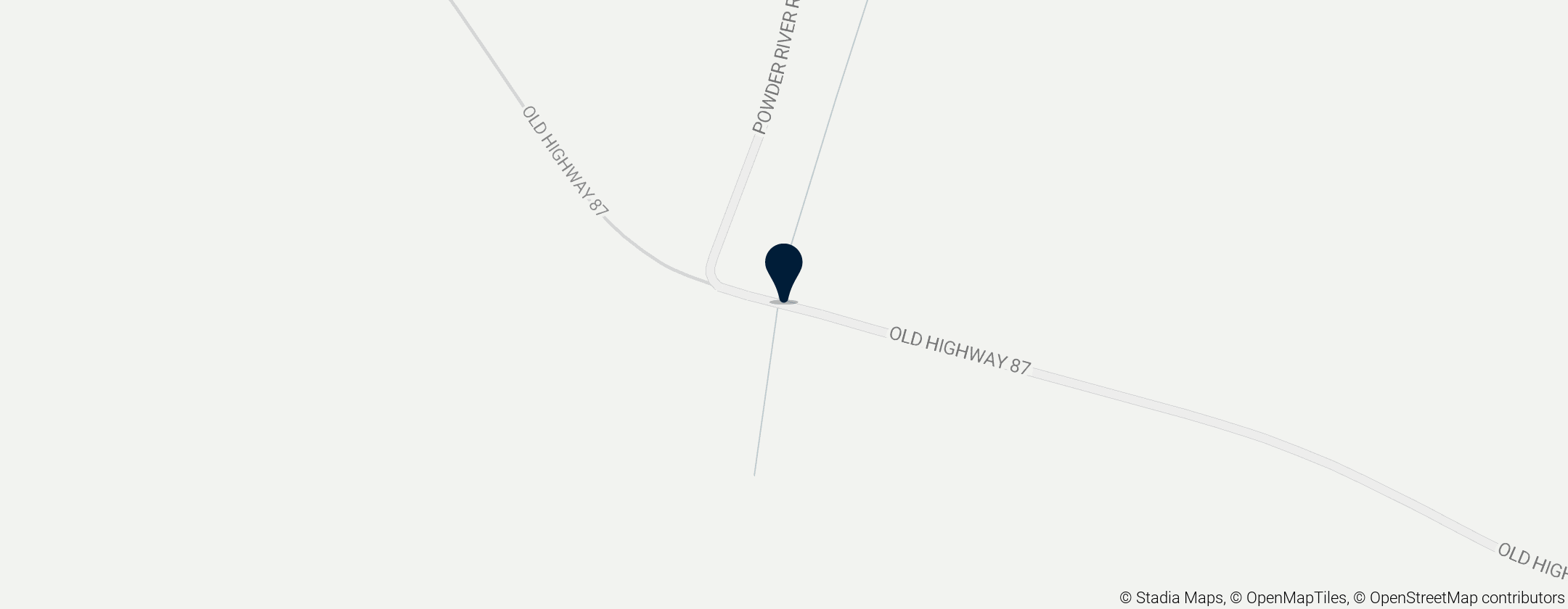 Map of AJX Bridge over South Fork and Powder River