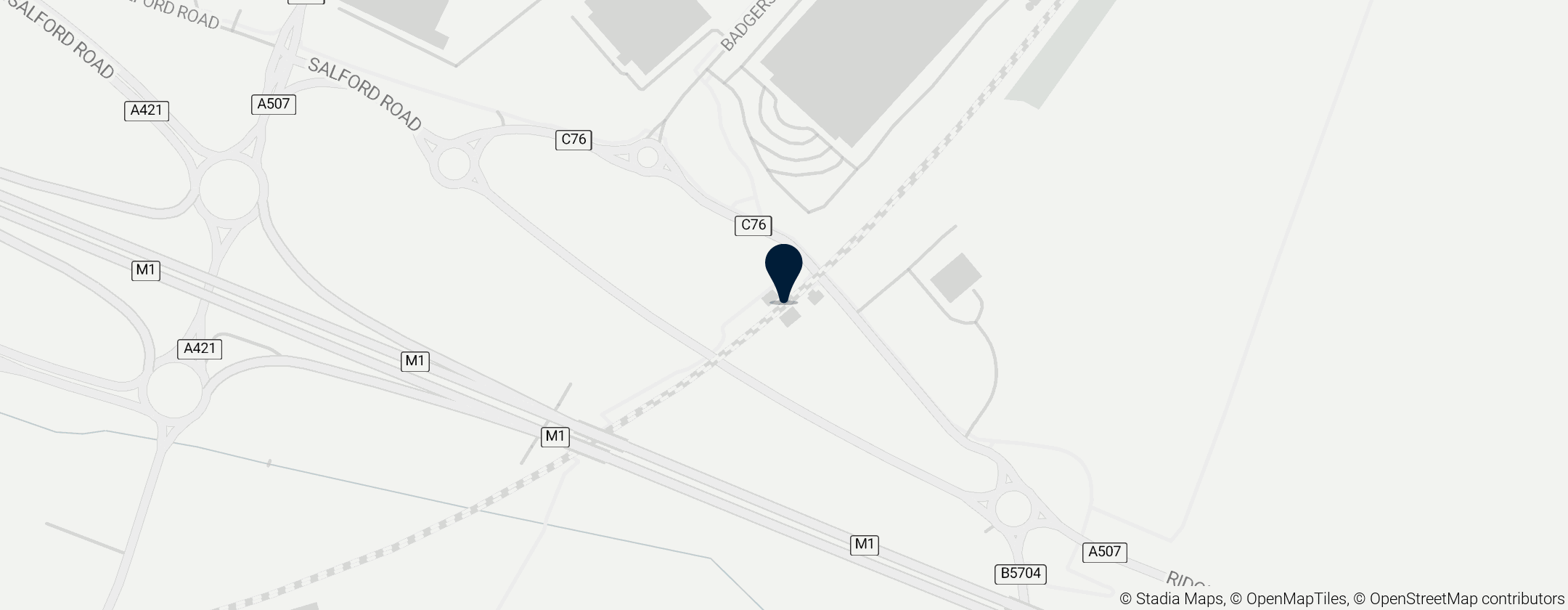 Map of Station Ridgmont