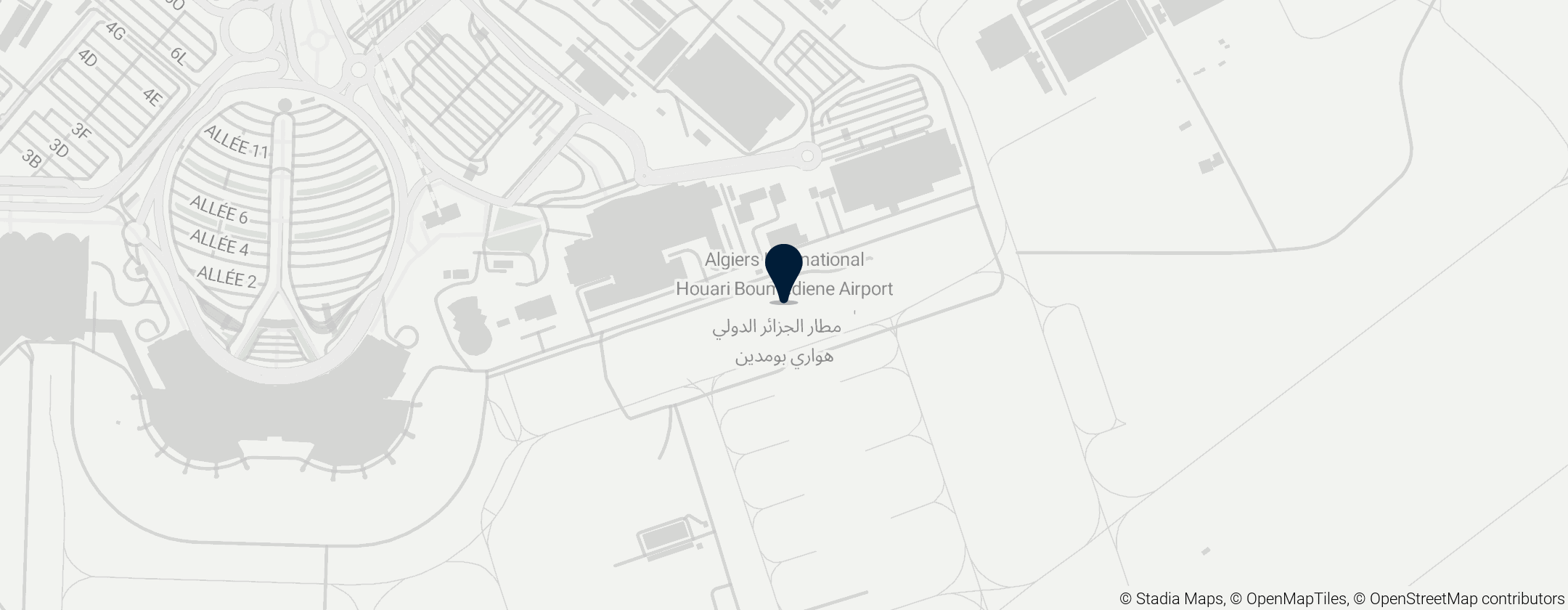 Map of Aéroport international d'Alger Houari Boumédiene