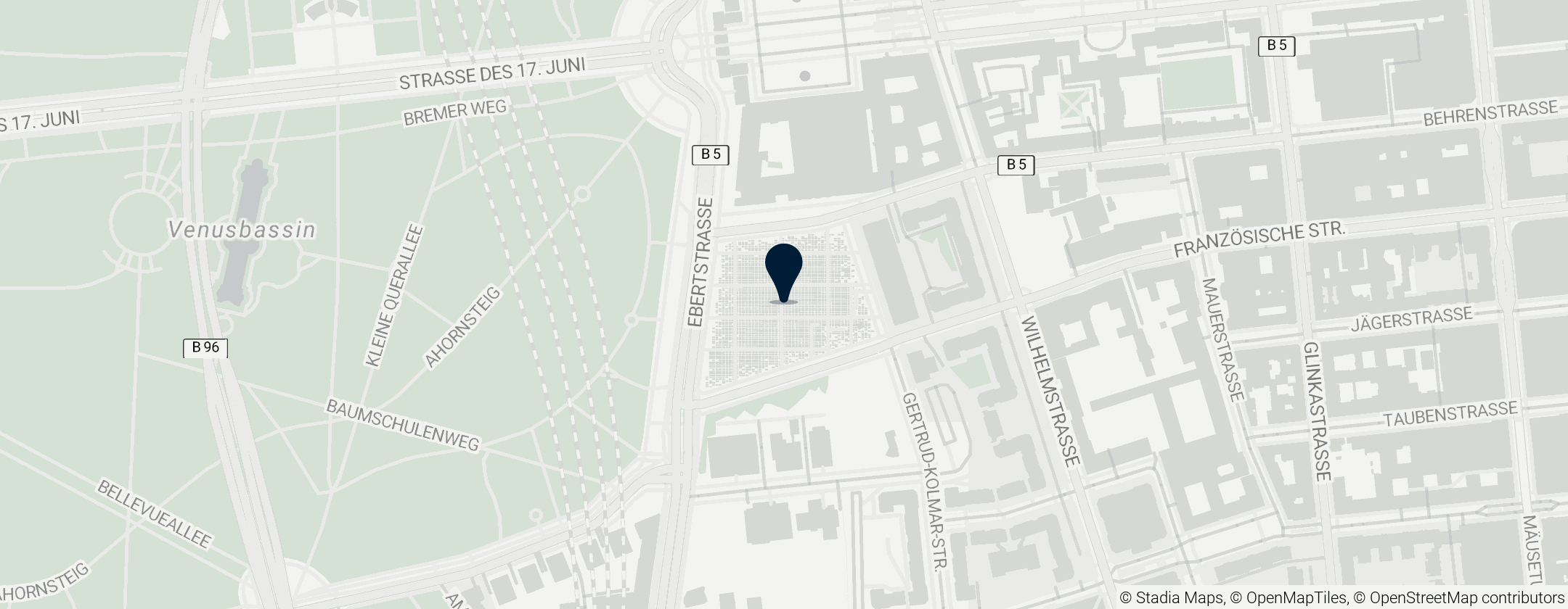 Map of Memorial to the Murdered Jews of Europe